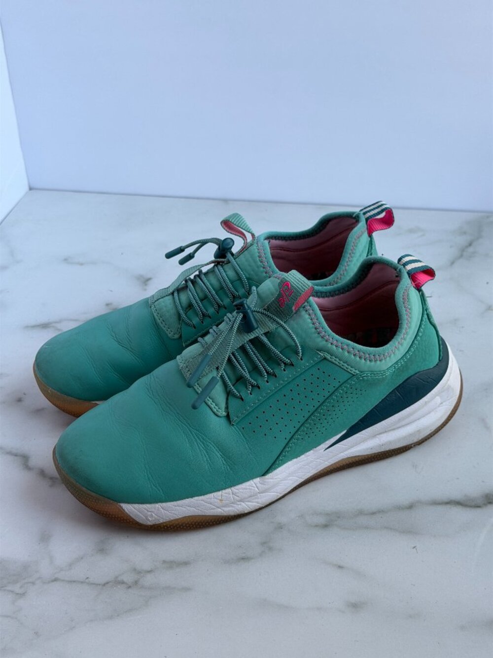 Clove Womens Nursing Shoes Size 8 Aqua Teal Pink Healthcare Sneakers